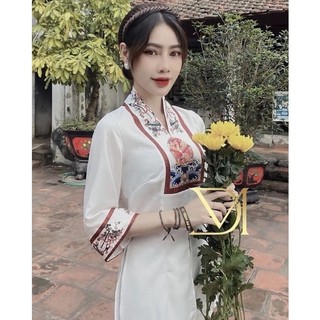 Đồ lam đi chùa# lụa tằm cao cấp bà lai