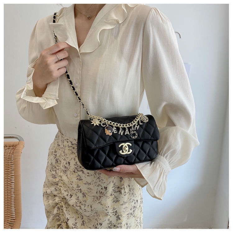 Túi Xách Nữ Đeo Chéo Đeo Vai Trang Trí Dây Xích Phong Cách Mới