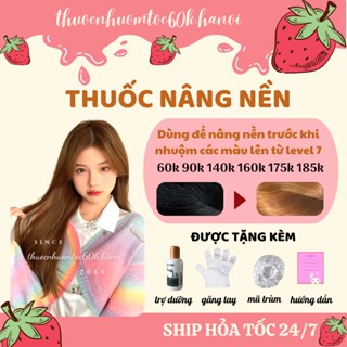 Thuốc nhuộm nâng tông tóc, nâng nền tóc, nâng tông mạnh, nâng tông nhẹ kèm trợ dưỡng găng tay
