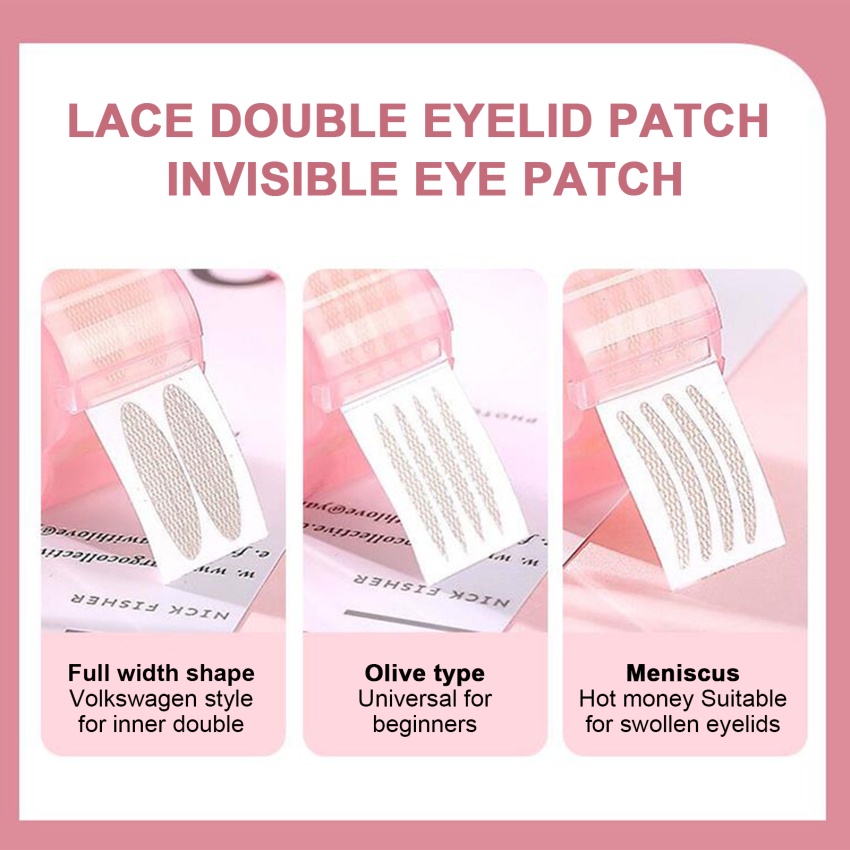 Bộ 360 miếng dán kích mí tự nhiên vô hình dạng lưới chất lượng