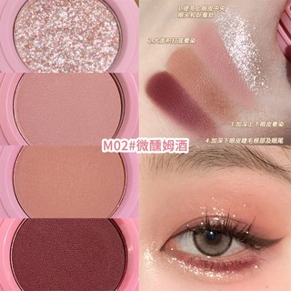Bảng phấn mắt bốn tầng màu sắc ánh ngọc trai lấp lánh