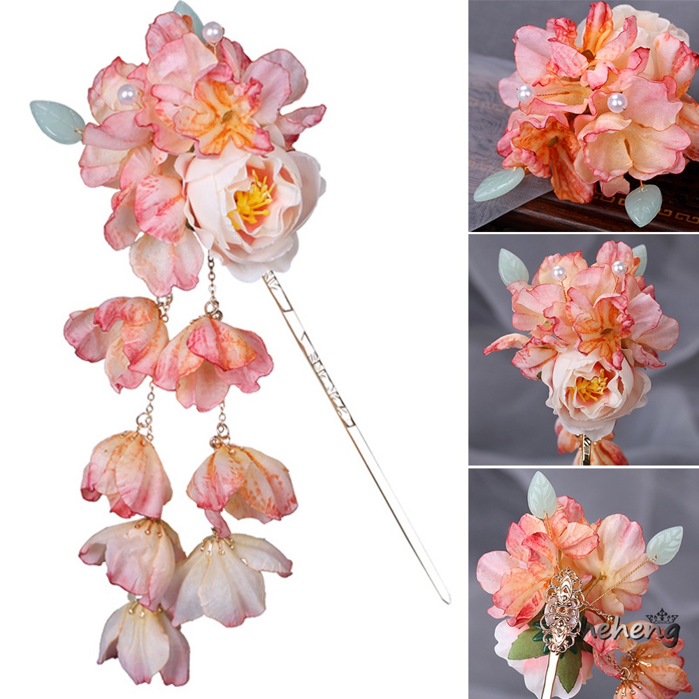 Kẹp Tóc Hoa Lụa Chất Lượng Cao Hợp Kim Làm Quà Giáng Sinh / Sinh Nhật Hoàn