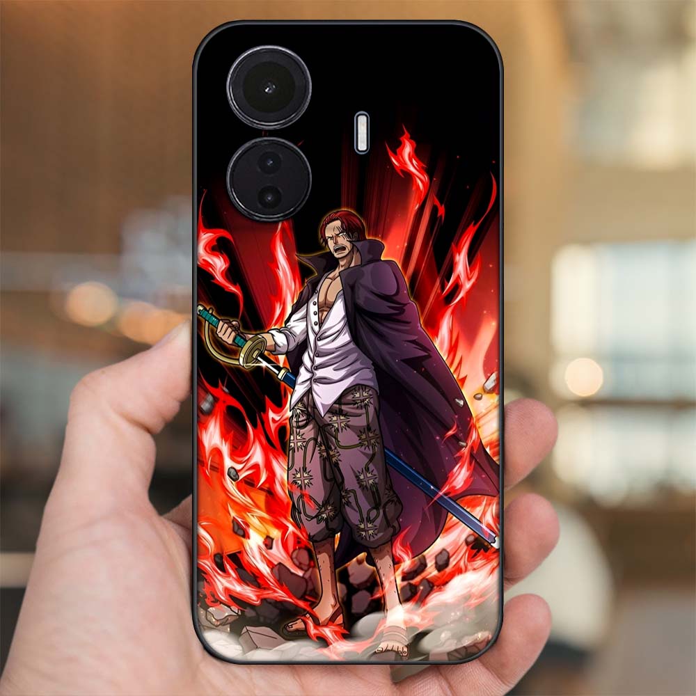 Ốp lưng Vivo T1 5G viền đen in hình Shanks One Piece Đảo Hải Tặc