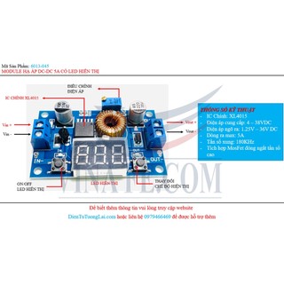 Module Hạ Áp DC-DC 5A Có Led Hiển Thị