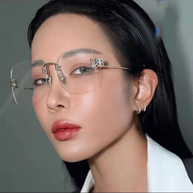 Kính Mát Gọng Vuông Kim Loại Chống Tia UV400 Phong Cách Retro Sang Trọng Cho Nữ