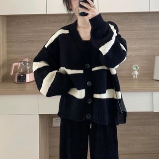 Áo cardigan oversize ziczac