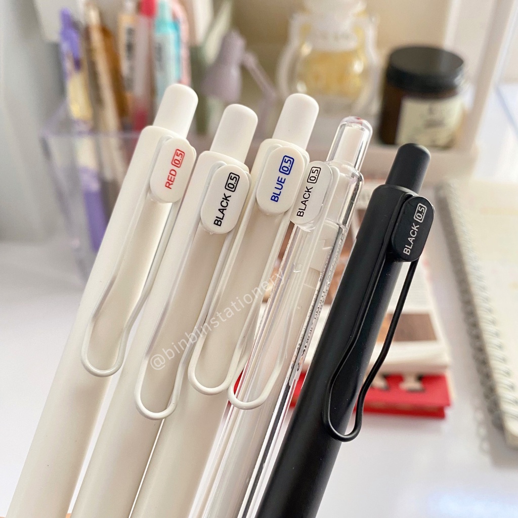 Bút gel mực đen Domi phong cách basic, ngòi 0.5 mm BDM911