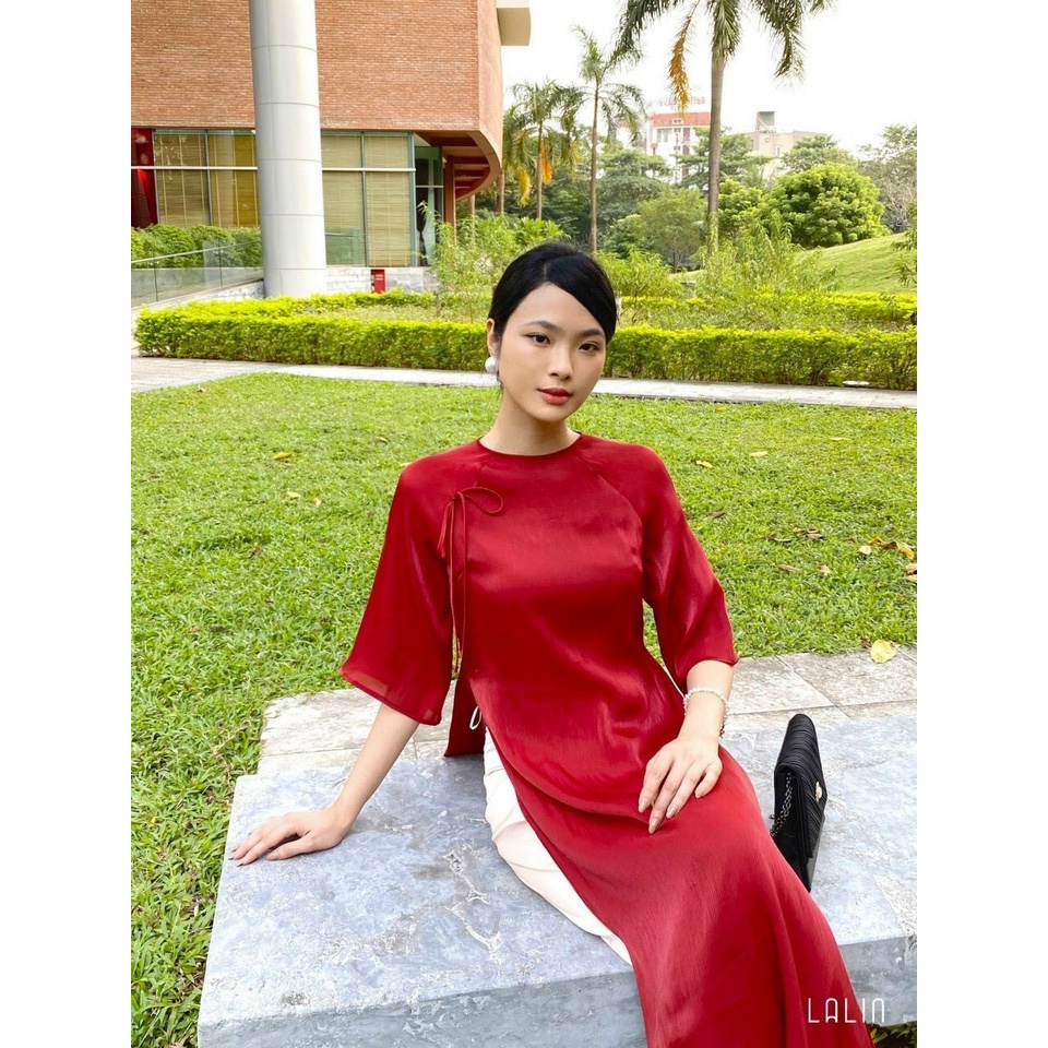 Áo Dài Cách Tân Dáng xuông Phù hợp đi chơi đi Chùa ngày Tết ,Ngày Lễ