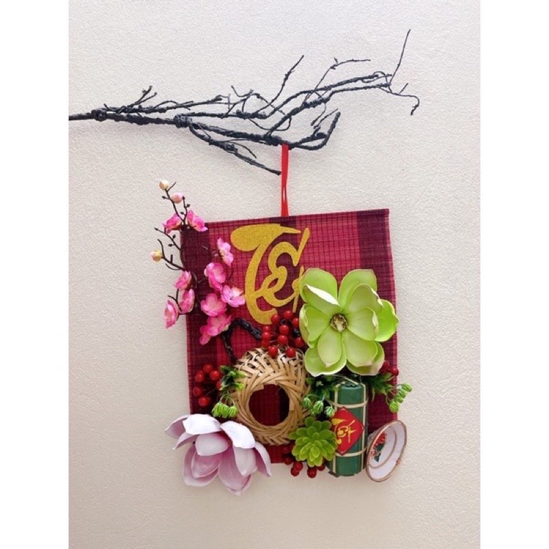 Mành tre trang trí decor ngày Tết (40x35cm)
