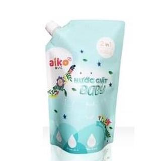 Nước Giặt Xả 2 in 1 AIKO An Toàn Cho Bé Sơ Sinh- Túi 600g