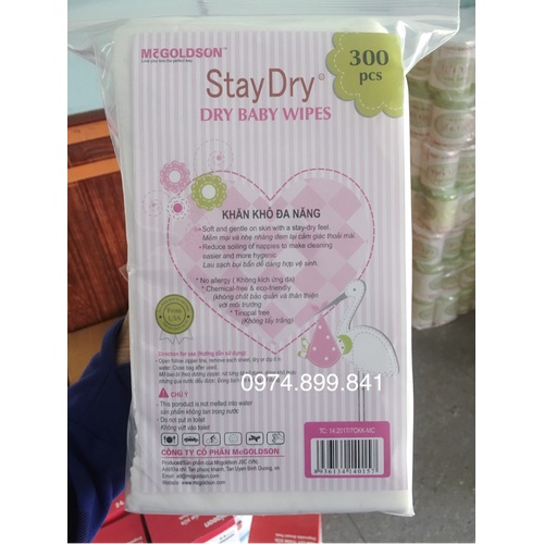 Khăn vải khô đa năng giấy khô vệ sinh rửa mặt cho mẹ và bé 300g