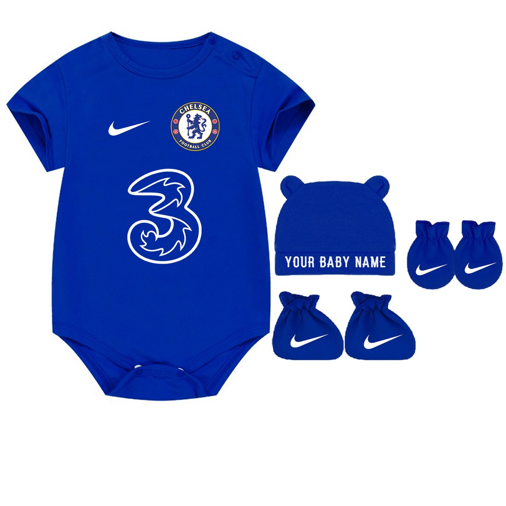 Bộ áo liền quần trẻ em Chelsea có bộ tên tùy chỉnh QALJ