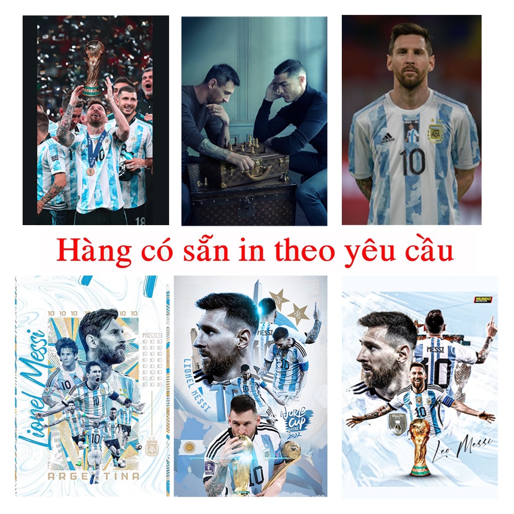 poster tranh treo cầu thủ bóng đá Lionel Messi