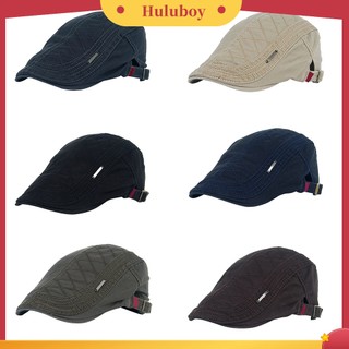 [Huluboy] Mũ beret chất liệu cotton thiết kế cổ điển cho nam