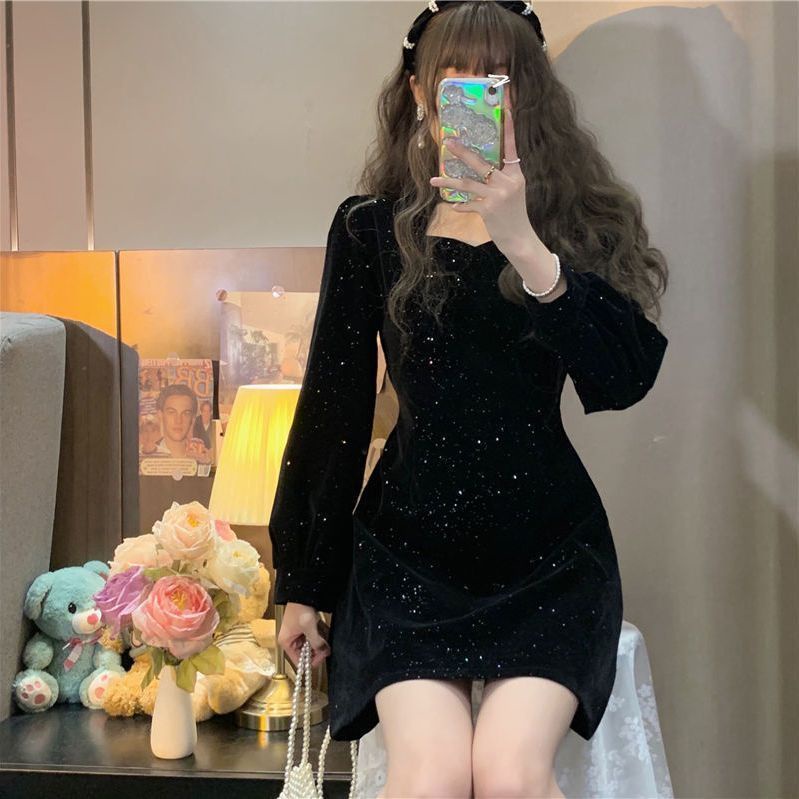 TIANLEYU váy đầm váy nữ đầm đi đám cưới Trang phục năm mới đỏ Hàn Quốc Chất lượng cao Cái mới High quality SA221044 36Z230909