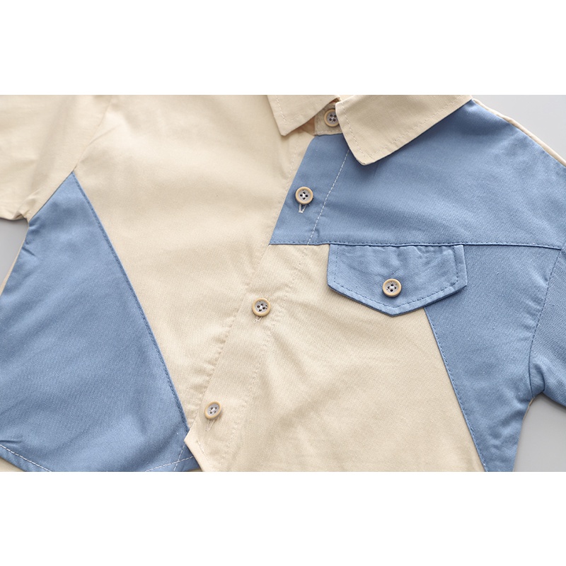 Bộ Áo Sơ Mi Tay Dài + Quần Denim Phong Cách Hàn Quốc Thời Trang Mới Cho Bé Trai Gái Kích Thước 80-120cm