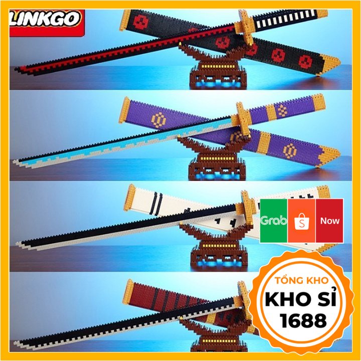 Lego 3d mô hình lắp ráp kiếm Roronoa Zoro trong One Piece lắp ráp rèn luyện trí thông minh katana onepiece E1146
