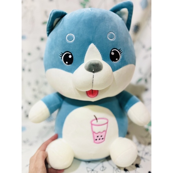 THÚ BÔNG CHÓ SHIBA MÀU XANH