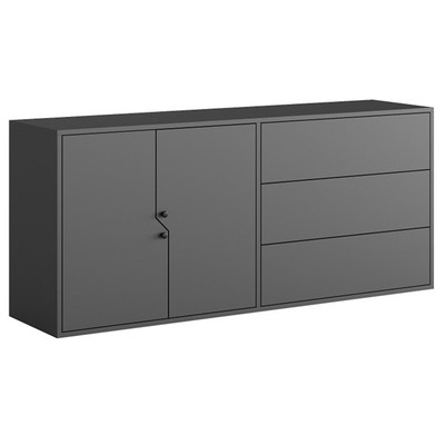 KARA, Tủ trang trí, lưu trữ STO_135, 160x40x70cm, tủ gỗ Scandi Home