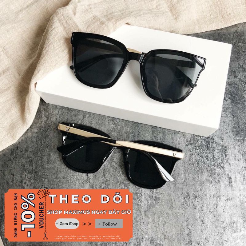 Kính mát chữ V cao cấp mắt kính chống tia uv cho nam nữ