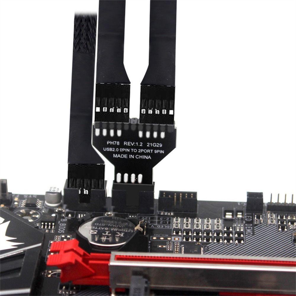 QUINTON Motherboard Header Splitter RGB Light Durbale RGB Lamp Fan Splitter 9-Pin USB USB HUB USB 2.0 Connectors Extension Adapter