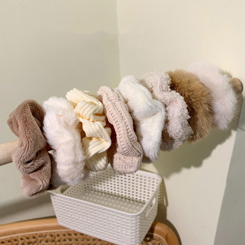 Ygt set 7 Dây Cột Tóc Cao Su Nhung Mịn Thời Trang Mùa Đông Dành Cho Nữ