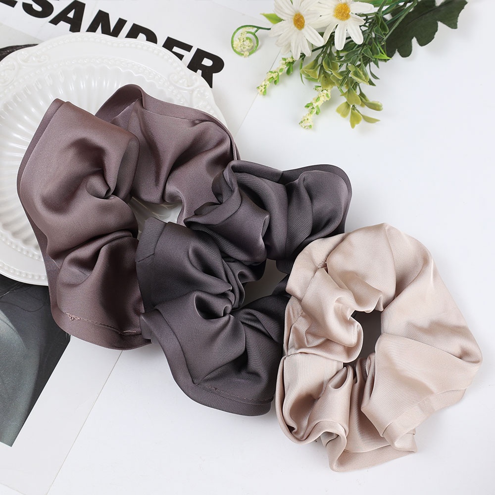 Dây Buộc Tóc Vải Satin Cỡ Lớn Thời Trang Cho Nữ