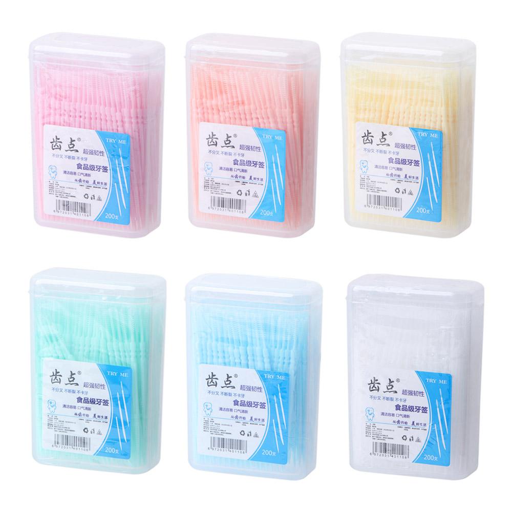 AARON1 Set 200 Bàn Chải Đánh Răng Hai Đầu Siêu Mịn