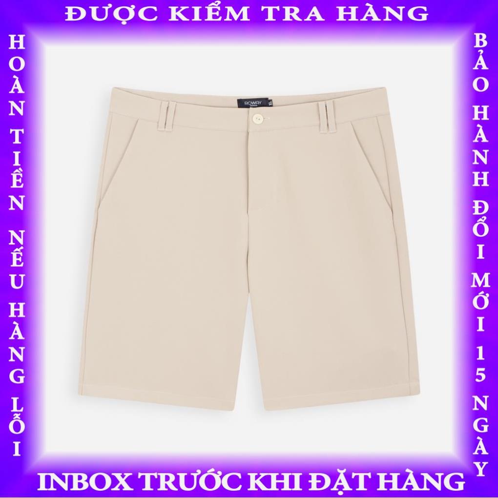 Quần đùi nam ROWAY Fullbox, vải chéo Hàn co giãn nhẹ không nhăn form regular | short trantuan