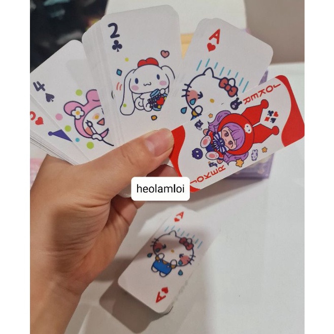 Bộ bài Tây Kitty và những người bạn size 8 x 4cm xinh xắn giá rẻ , mã YW0002