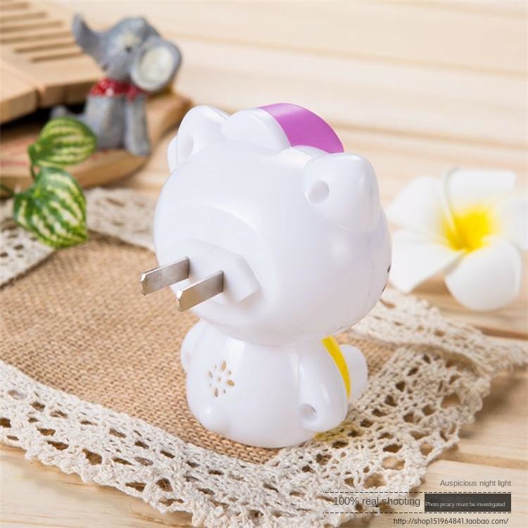 Đèn Ngủ led Thông Minh Bảo Vệ Mắt Hình Mèo Kitty Đáng Yêu Cho Bé