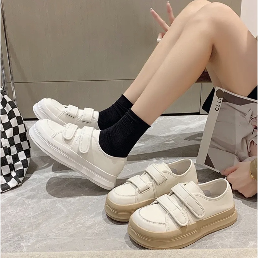 Giày lười quai dán MIMI 2 màu