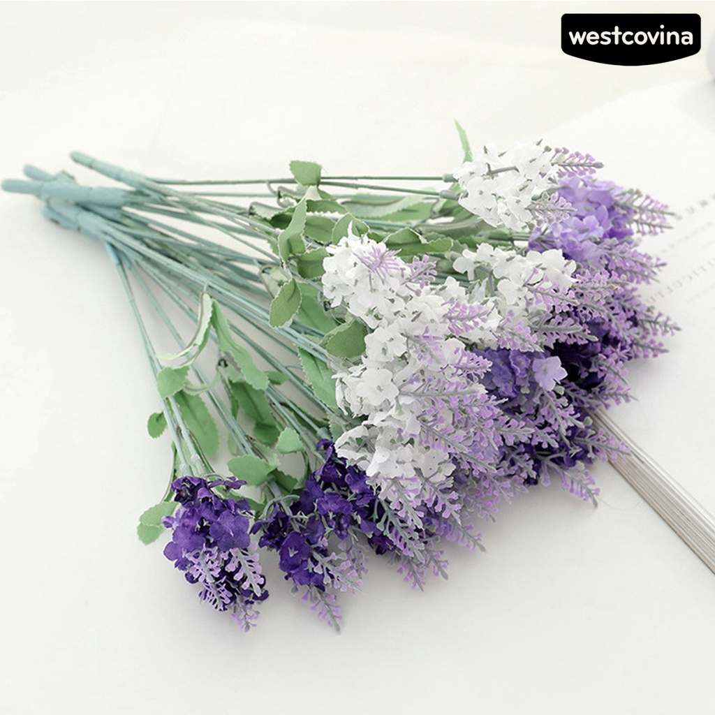[WEST]⚘Hoa Oải Hương Nhân Tạo Bằng Nhựa Màu Sắc Tươi Sáng Dùng Trang Trí Trong Nhà