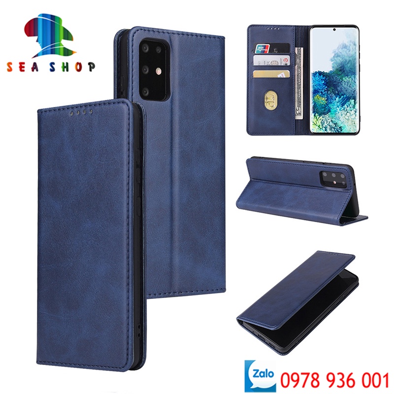 Bao da Samsung S20 Plus, S20 Ultra Cao cấp - Thiết kế dạng ví sang trọng -Phong cách Da lộn - Có ngăn cài thẻ - tiên mặ