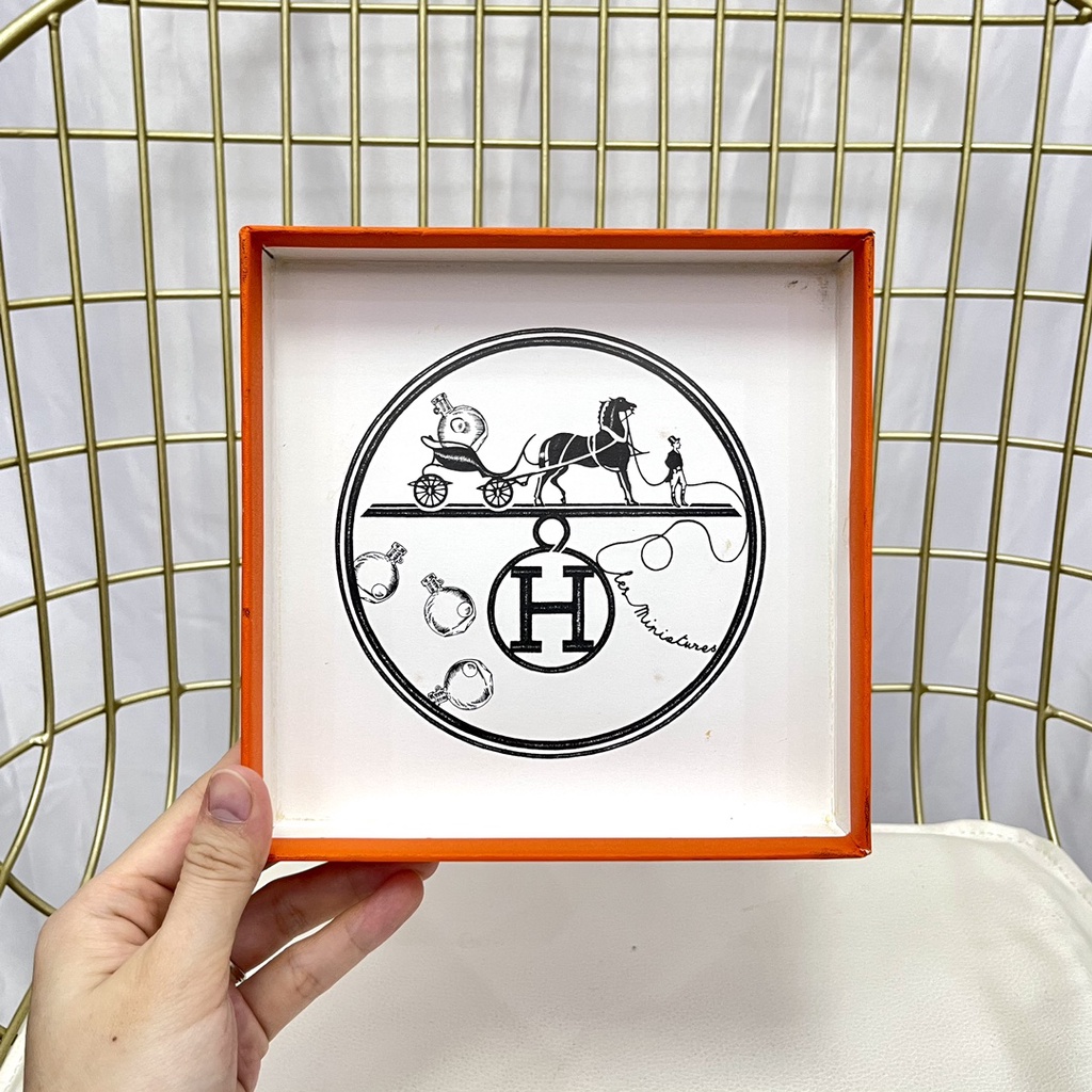 Bộ 4 Mẫu Mẫu Thử Nước Hoa Hermes Phiên Bản Q Hộp Quà Tặng Rhubarb Khăn Choàng Màu Cam Ngôi Sao Hermes Starlight