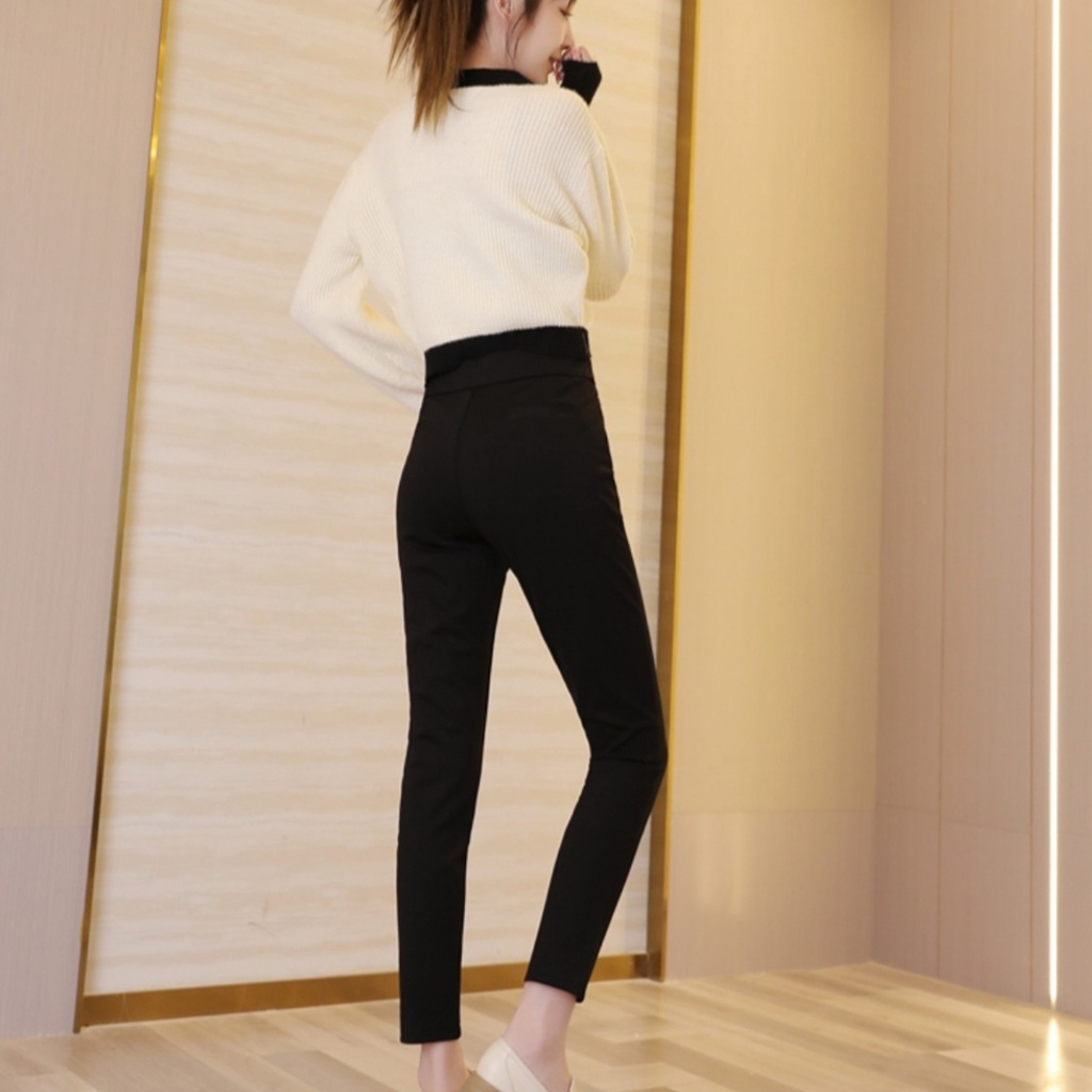 Quần legging cạp cao nâng mông 2 túi trước chất Umi Hàn cao cấp co giãn LBU002 VIETCEN