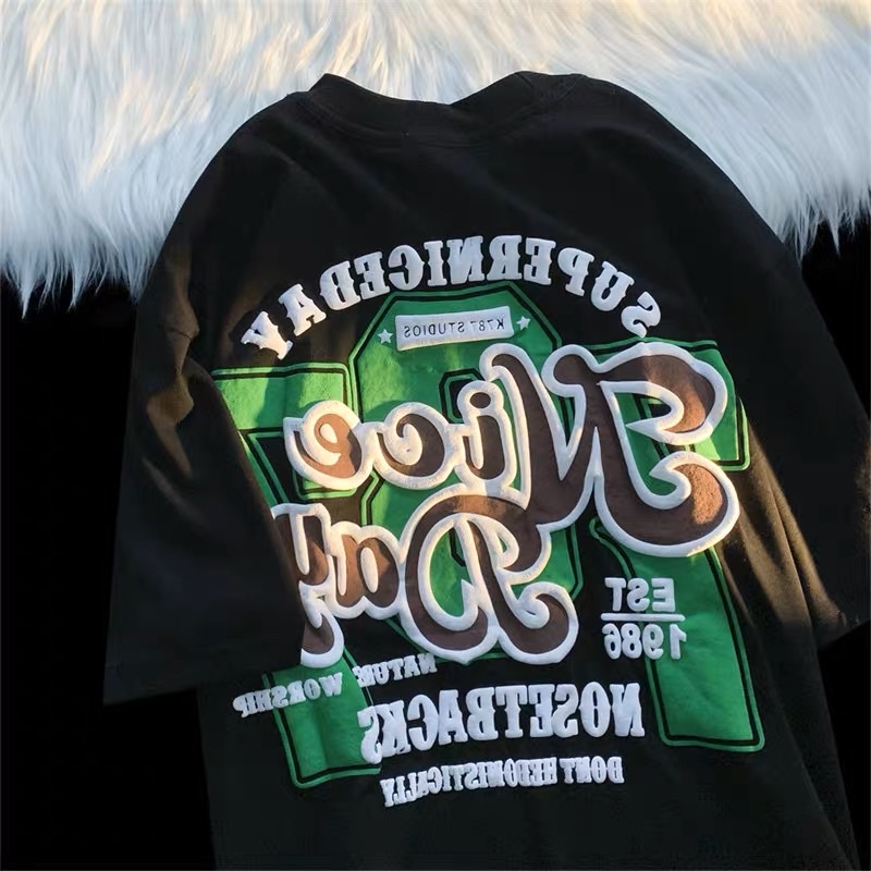 Áo thun nam nữ , Áo thun tay lỡ from rộng in nổi K 1986 KL Unisex