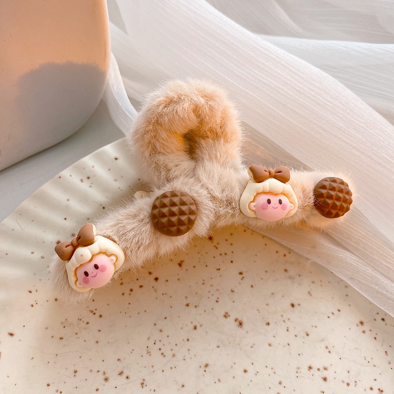 Kẹp Tóc Hình Cá Mập Phủ Lông Dễ Thương Thời Trang Mùa Đông Cho Nữ