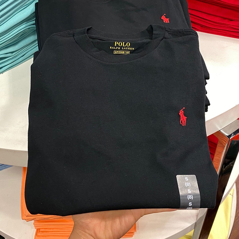 RALPH LAUREN Áo Thun NgắN Tay Cổ TròN + BảNg MạCh Cho Nữ