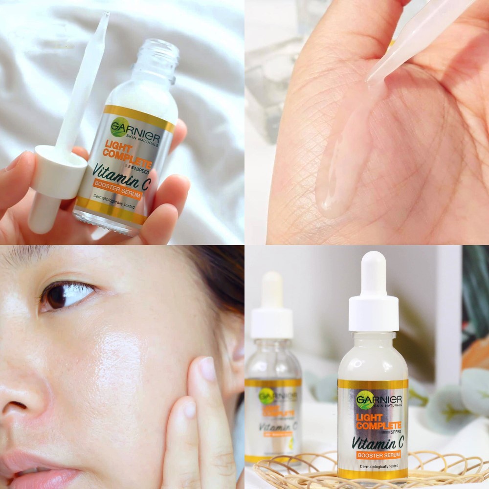 SALE.serum trắng da ganier vitamin c 30 giảm mụn serum ganier tinh chất vitamin c giảm thâm mụn 30ml dưỡng ẩm chính hãng