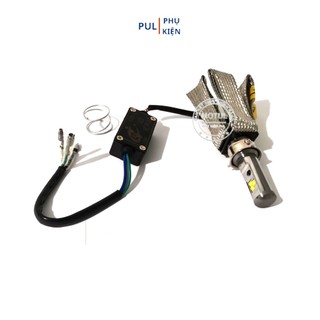 Đèn pha led râu T19 6 tim cho xe máy