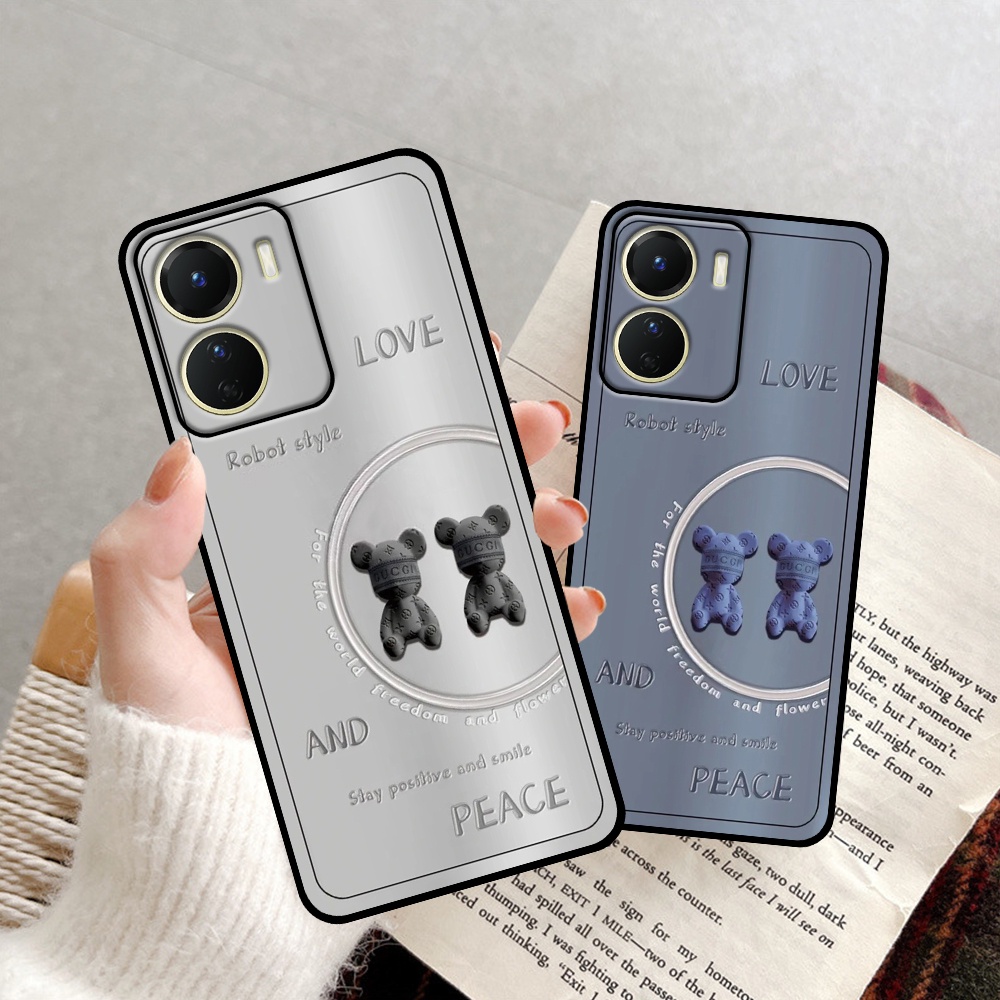 Ốp Vivo Y16 in hình Bearbrick dễ thương siêu đáng yêu