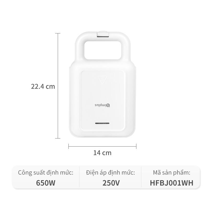 Máy làm bánh quế SIMPLUS HFBJ001 chuyên dụng dành cho nhà bếp