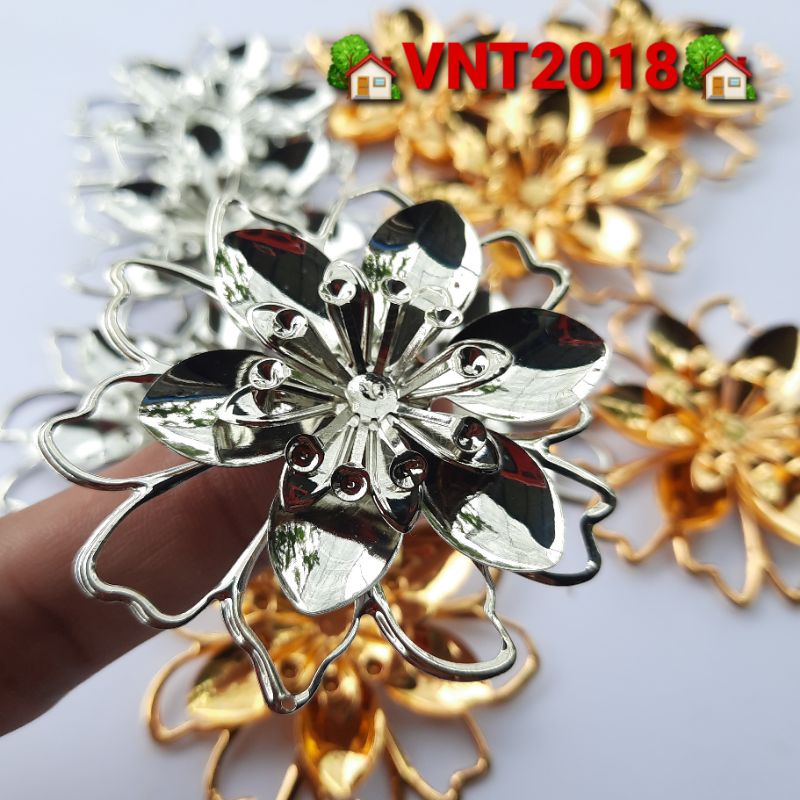 Mẫu hoa kim loại 3D cao cấp 2 lớp