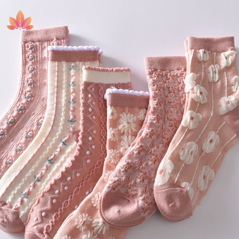 Quần Tất Ba Chiều Eo Vừa Thời Trang Xuân Thu Phong Cách Mori Nhật Bản Cổ Điển Cho Nữ JP5