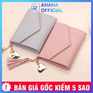 Ví ngắn tua rua phối trái tim xinh xắn ptvi101