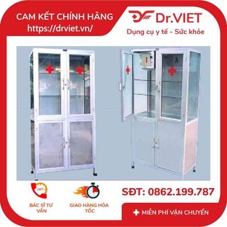 Tủ dụng cụ y tế và tủ thuốc inox tiện lợi có ngăn và không ngăn