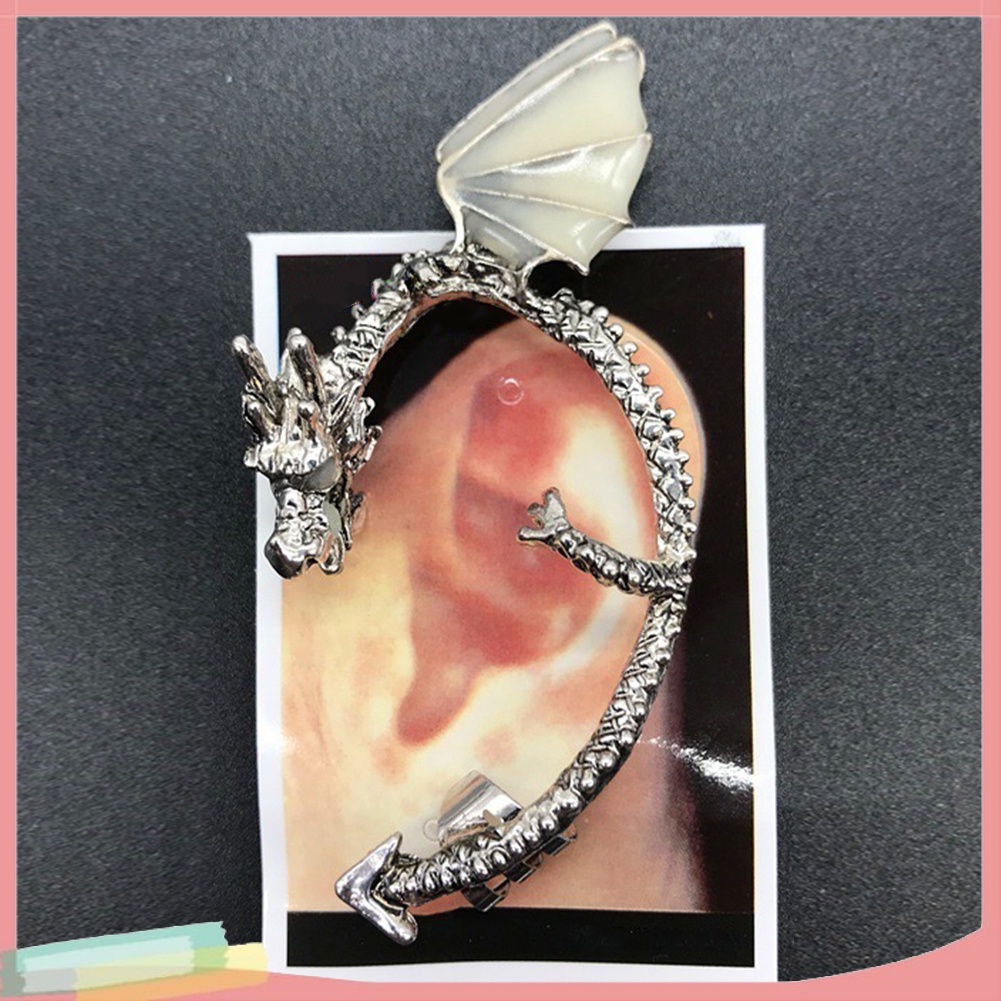 Khuyên kẹp vành tai hình rồng dạ quang độc đáo