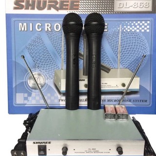Micro karaoke không dây DL 868 giá rẻ chất âm hay ổn dùng gia đình hội nghị sân khấu loa kéo loa dàn amply