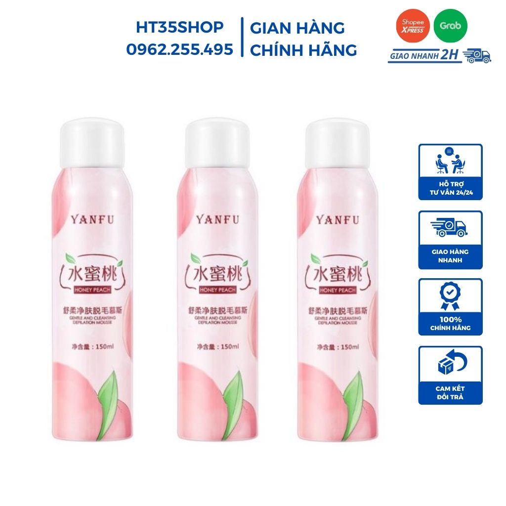 Xịt Tẩy Lông Hương Đào YANFU 150ml HT35SHOP